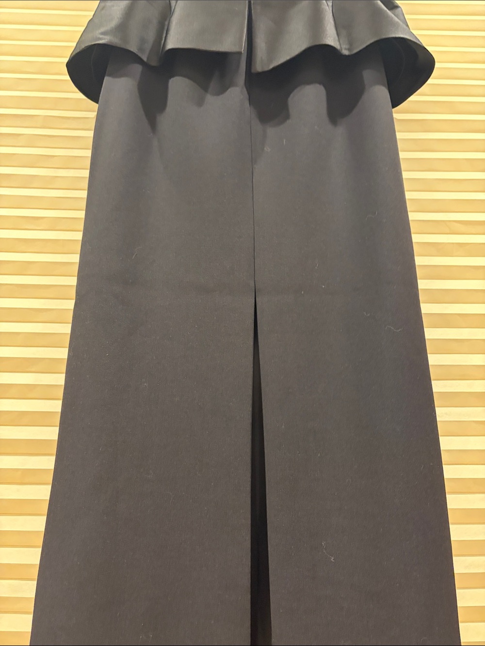 NWOT Roland Mouret Black Peplum Maxi Dress with Contrast Buttons, Size US 6 - Picture 11 of 14